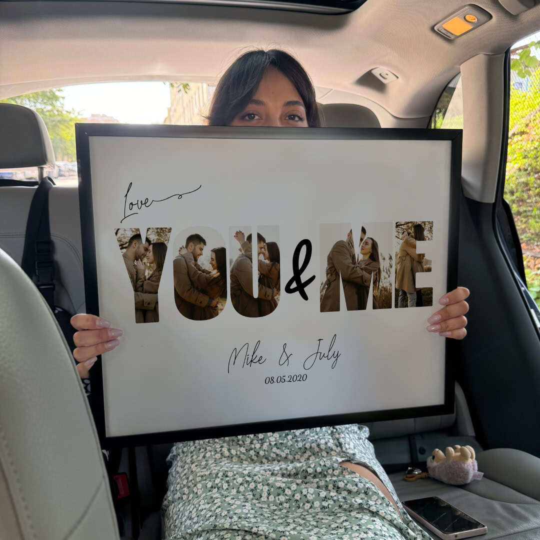 Collage letters personalized poster