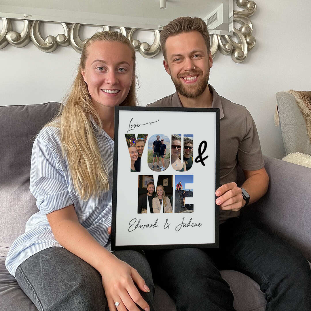 Collage letters personalized poster