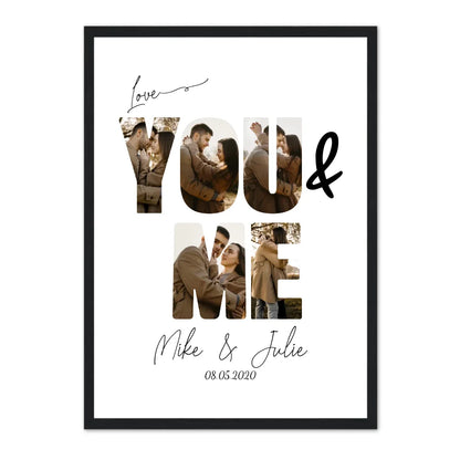 Collage letters personalized poster