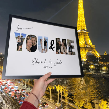 Collage letters personalized poster