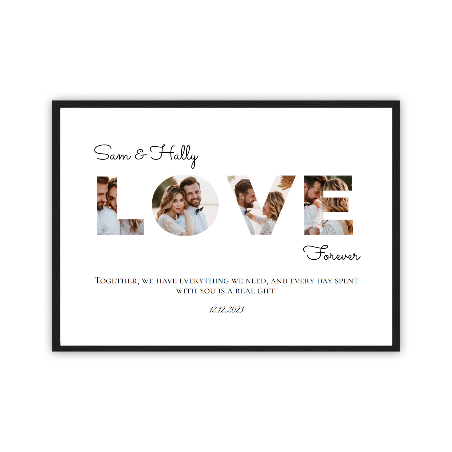 Custom Text Framed Poster