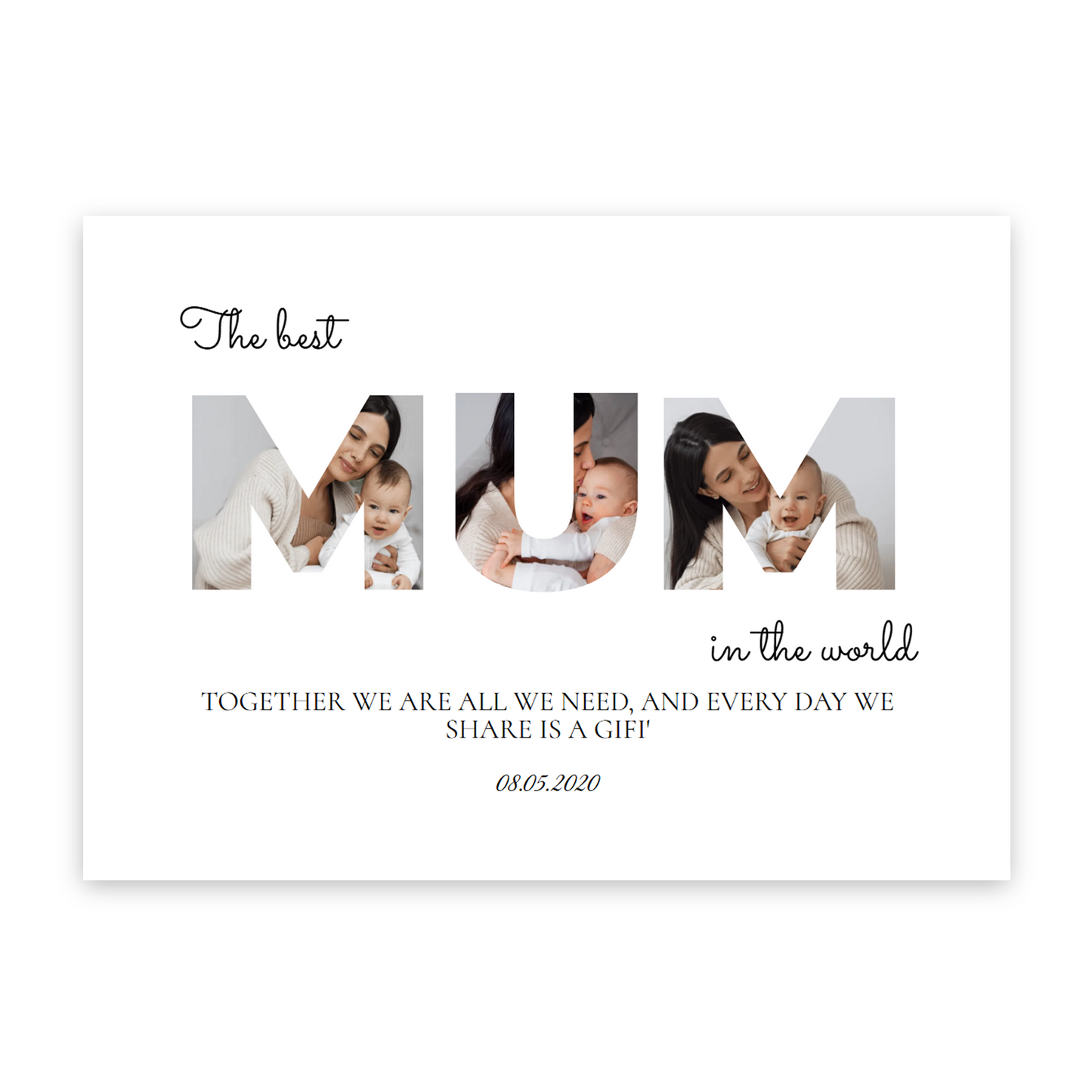Personalized Letters Collage Mum