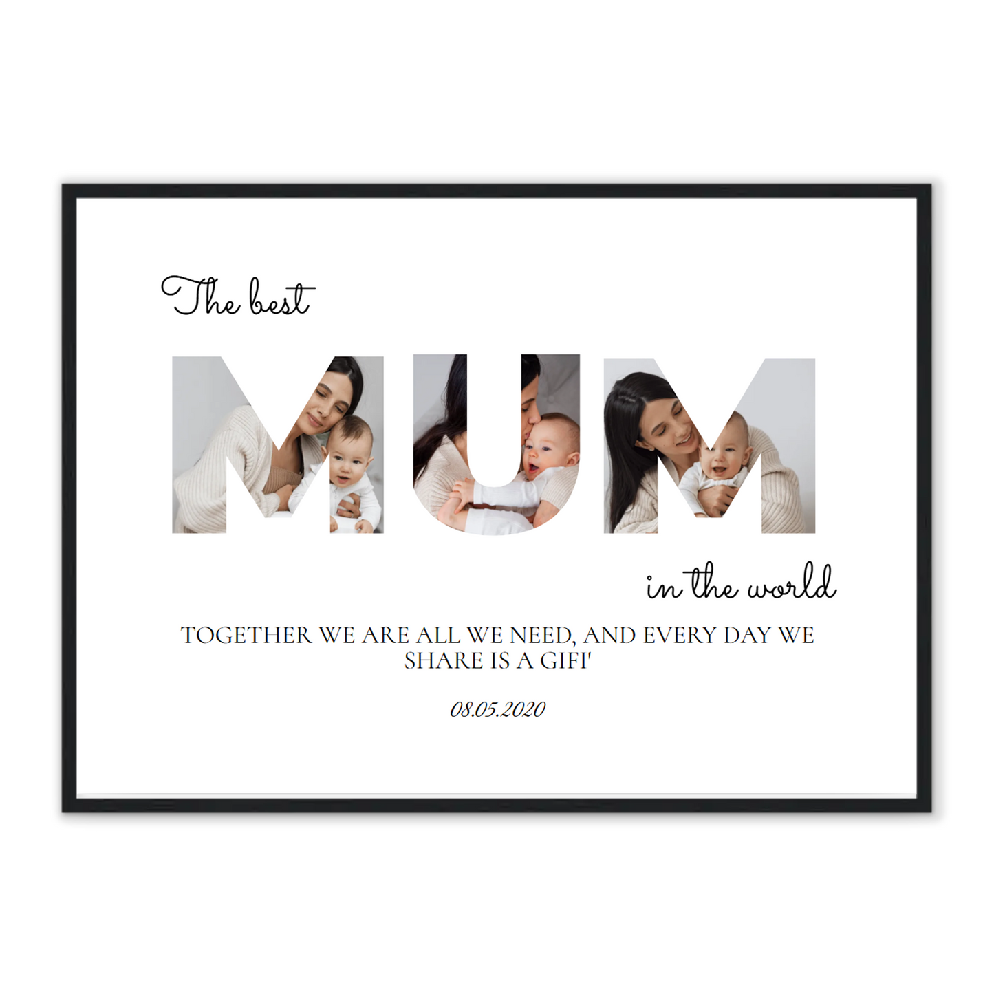 Personalized Letters Collage Mum